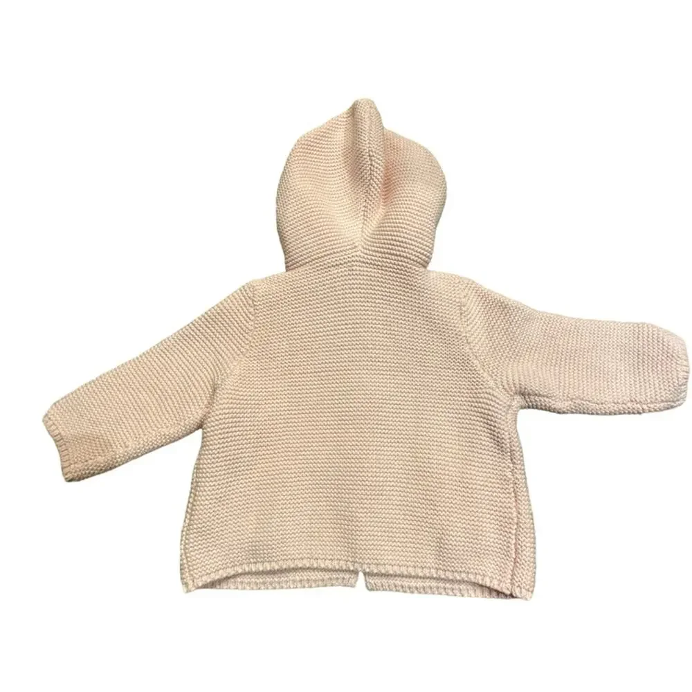 Baby Gap Pink Milkshake Teddy Bear Sweater in Cotton a size infant 3-6 Months